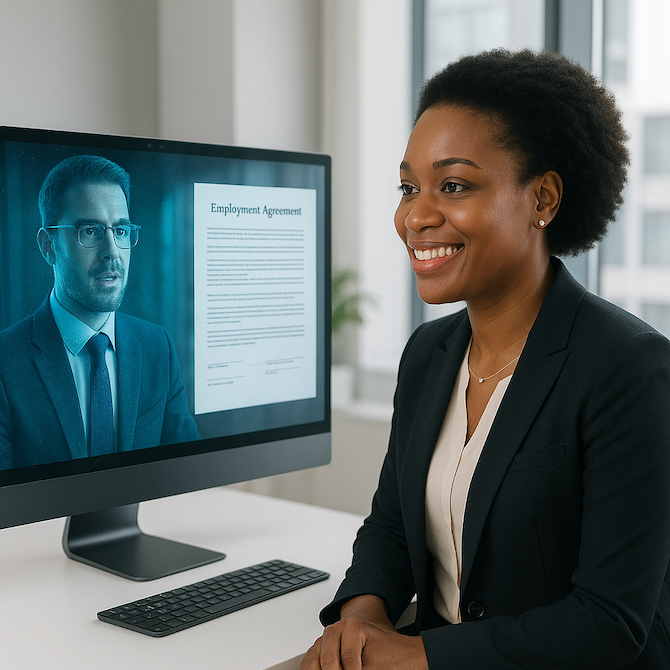 MeshkatAI Product Interface - AI Lawyer Avatar with Contract Generator